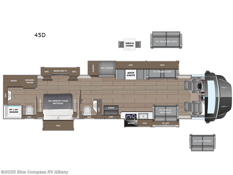 2027 Entegra Coach Centurion 45D - New Super C For Sale by Blue Compass RV Albany in Latham, New York features Slideout