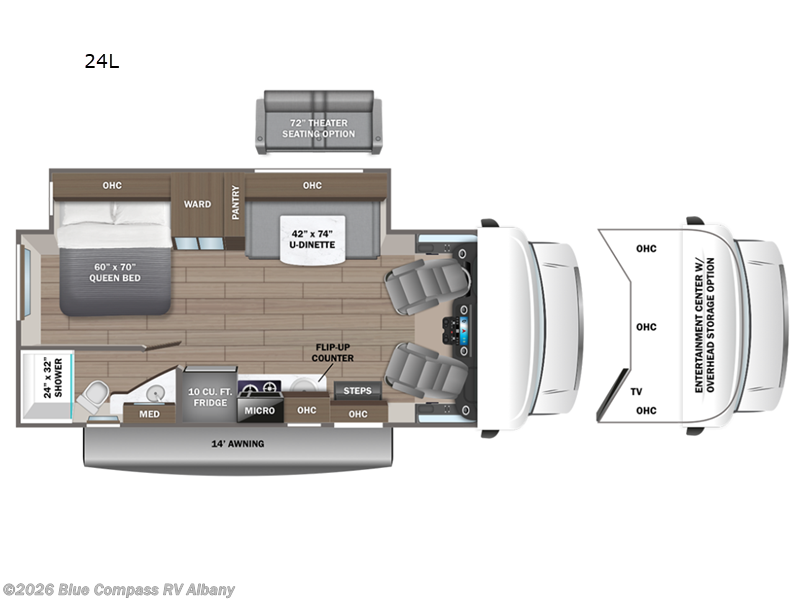 2027 Entegra Coach Qwest SE 24L 24L - New Class C For Sale by Blue Compass RV Albany in Latham, New York features Slideout