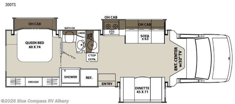 2015 Coachmen Concord 300TS Chevy - Used Class C For Sale by Blue Compass RV Albany in Latham, New York features Slideout
