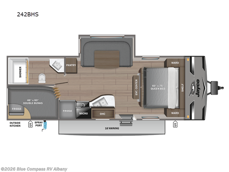 2023 Jayco Jay Flight 242BHS - Used Travel Trailer For Sale by Blue Compass RV Albany in Latham, New York features Slideout