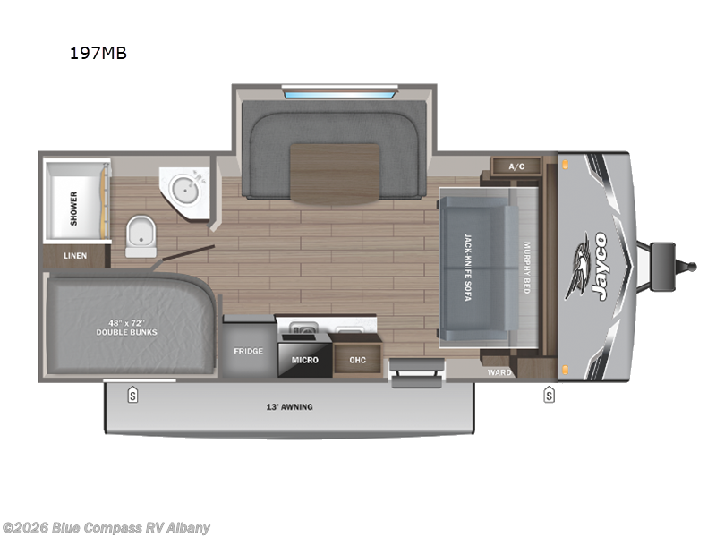 2025 Jayco Jay Flight SLX 197MB - Used Travel Trailer For Sale by Blue Compass RV Albany in Latham, New York features Slideout