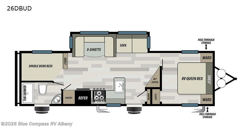 2021 Forest River Salem 26DBUD - Used Travel Trailer For Sale by Blue Compass RV Albany in Latham, New York features Slideout