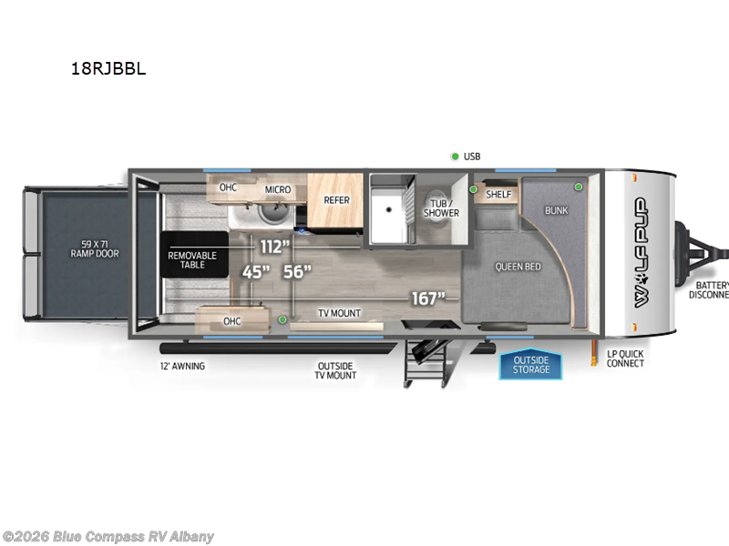 2025 Forest River Cherokee Wolf Pup Black Label 18RJBBL - Used Toy Hauler For Sale by Blue Compass RV Albany in Latham, New York