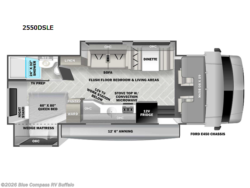 2025 Forest River Sunseeker LE 2550DSLE Ford - New Class C For Sale by Blue Compass RV Buffalo in West Seneca, New York features Slideout