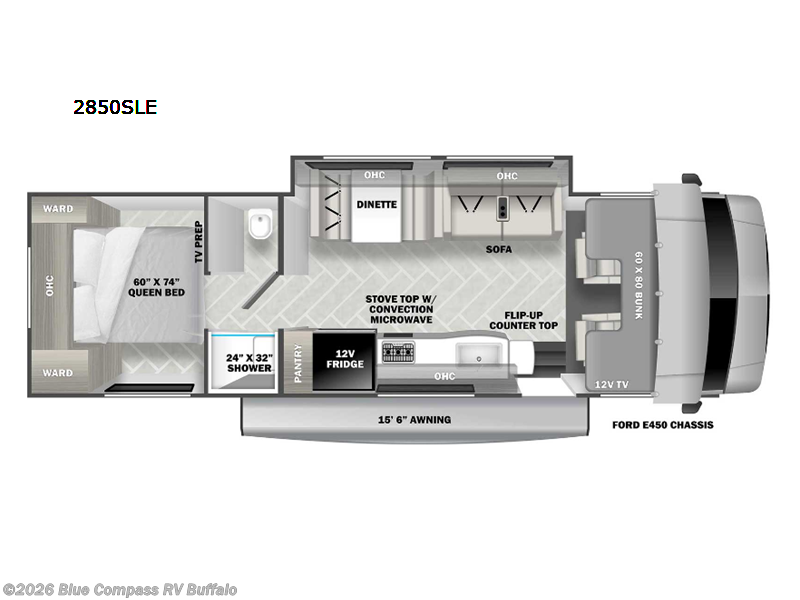 2025 Forest River Sunseeker LE 2850SLE Ford - New Class C For Sale by Blue Compass RV Buffalo in West Seneca, New York features Slideout