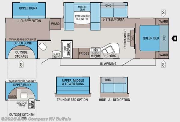 2013 Jayco Jay Flight 32BHDS - Used Travel Trailer For Sale by Blue Compass RV Buffalo in West Seneca, New York features Slideout