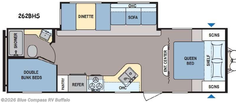2015 Coleman Lantern Series 262BHS - Used Travel Trailer For Sale by Blue Compass RV Buffalo in West Seneca, New York features Slideout