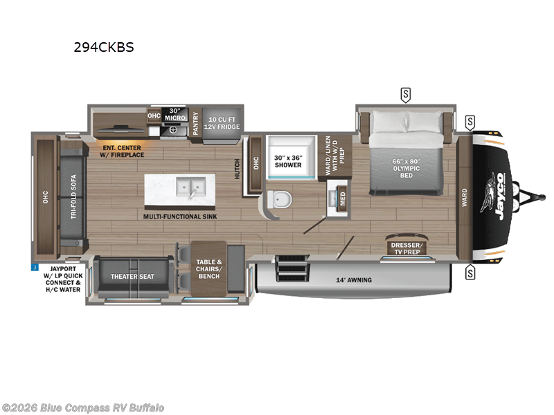 2026 Jayco Eagle HT 294CKBS - New Travel Trailer For Sale by Blue Compass RV Buffalo in West Seneca, New York features Slideout