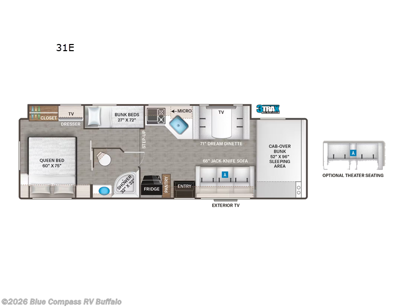 2023 Thor Motor Coach Four Winds 31E - Used Class C For Sale by Blue Compass RV Buffalo in West Seneca, New York features Slideout