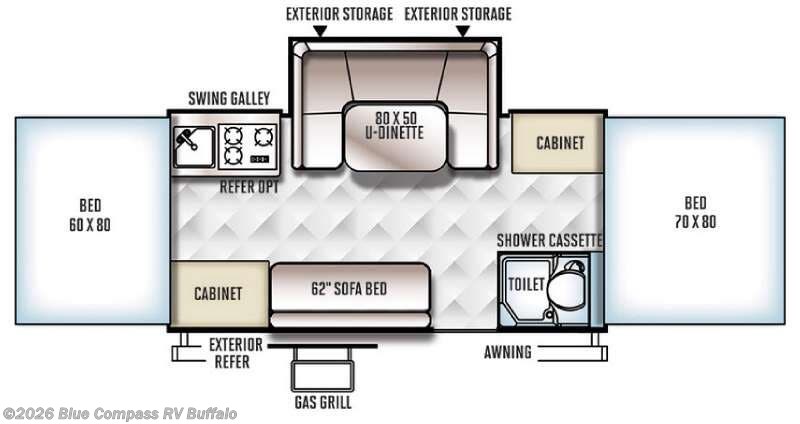 2016 Forest River Rockwood Premier 2716G - Used Popup For Sale by Blue Compass RV Buffalo in West Seneca, New York features Slideout