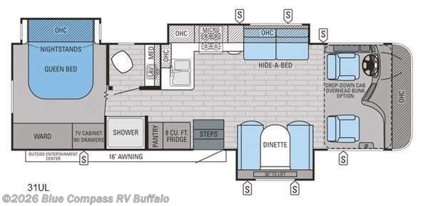 2016 Jayco Precept 31UL - Used Class A For Sale by Blue Compass RV Buffalo in West Seneca, New York features Slideout