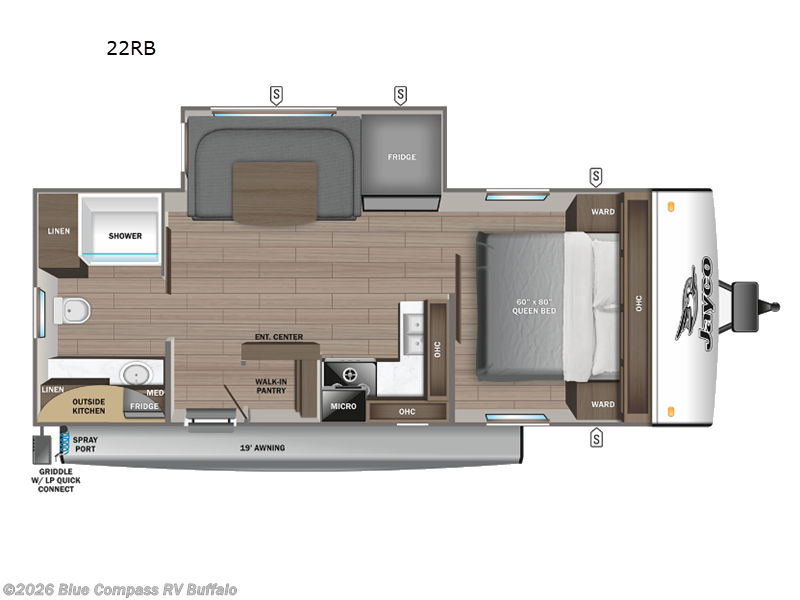 2024 Jayco Jay Feather 22RB - Used Travel Trailer For Sale by Blue Compass RV Buffalo in West Seneca, New York features Slideout