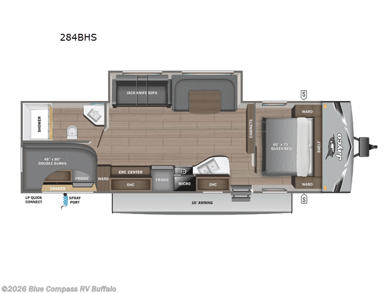 2026 Jayco Jay Flight SLX 284BHS - New Travel Trailer For Sale by Blue Compass RV Buffalo in West Seneca, New York features Slideout