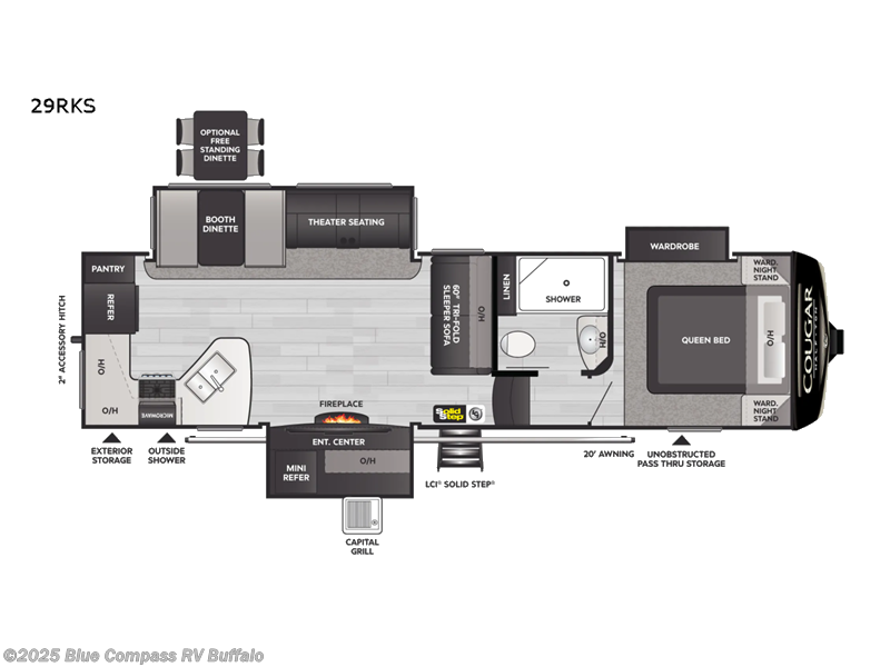 2022 Keystone Cougar Half-Ton 29RKS - Used Fifth Wheel For Sale by Blue Compass RV Buffalo in West Seneca, New York features Slideout