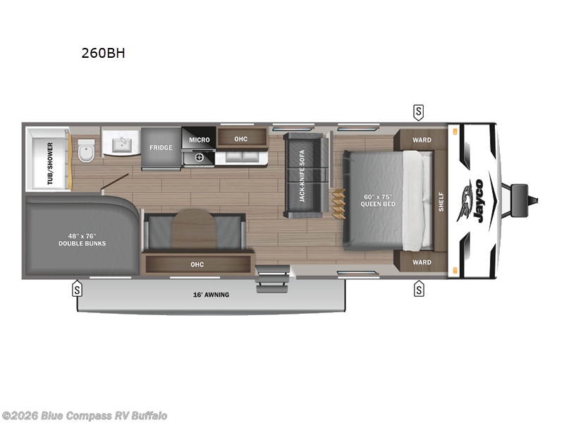 2024 Jayco Jay Flight SLX 260BH - Used Travel Trailer For Sale by Blue Compass RV Buffalo in West Seneca, New York