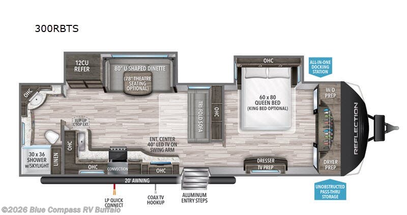 2020 Grand Design Reflection 300RBTS - Used Travel Trailer For Sale by Blue Compass RV Buffalo in West Seneca, New York features Slideout
