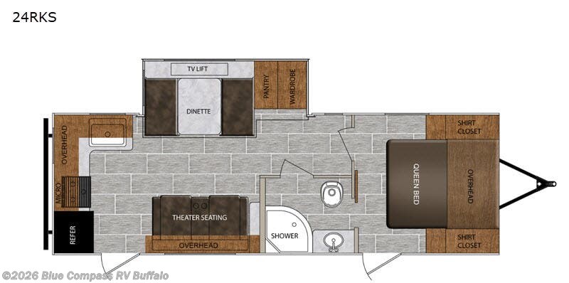 2020 Prime Time Tracer 24RKS - Used Travel Trailer For Sale by Blue Compass RV Buffalo in West Seneca, New York features Slideout