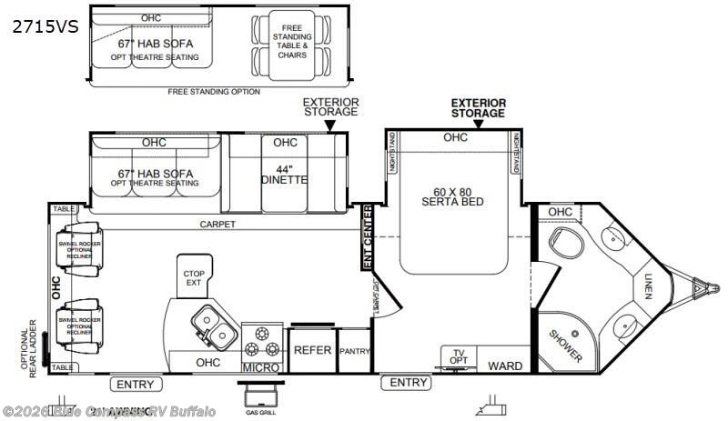 2018 Forest River Rockwood Wind Jammer 2715VS - Used Travel Trailer For Sale by Blue Compass RV Buffalo in West Seneca, New York features Slideout