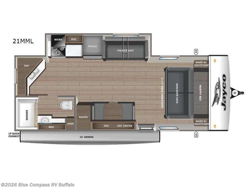 2026 Jayco Jay Feather 21MML - New Travel Trailer For Sale by Blue Compass RV Buffalo in West Seneca, New York features Slideout