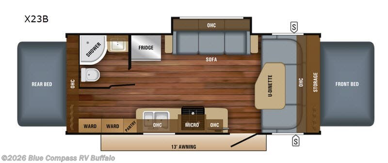2018 Jayco Jay Feather X23B - Used Travel Trailer For Sale by Blue Compass RV Buffalo in West Seneca, New York features Slideout