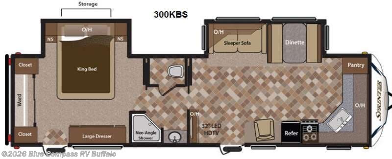 2013 Keystone Sprinter 300KBS - Used Travel Trailer For Sale by Blue Compass RV Buffalo in West Seneca, New York features Slideout