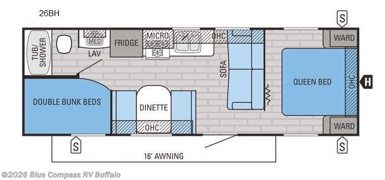 2016 Jayco Jay Flight 26BH - Used Travel Trailer For Sale by Blue Compass RV Buffalo in West Seneca, New York