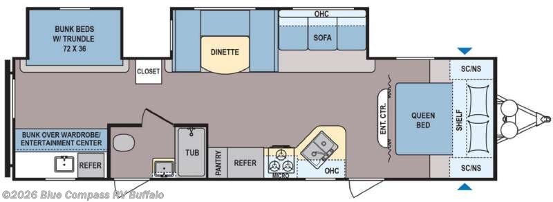 2017 Coleman Lantern Series 314BH - Used Travel Trailer For Sale by Blue Compass RV Buffalo in West Seneca, New York features Slideout