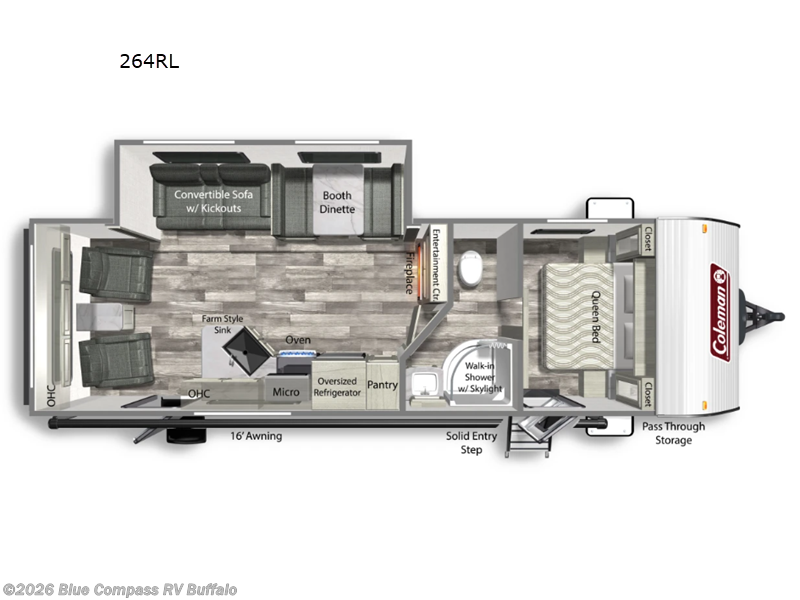 2024 Coleman Lantern Series 264RL - Used Travel Trailer For Sale by Blue Compass RV Buffalo in West Seneca, New York features Slideout