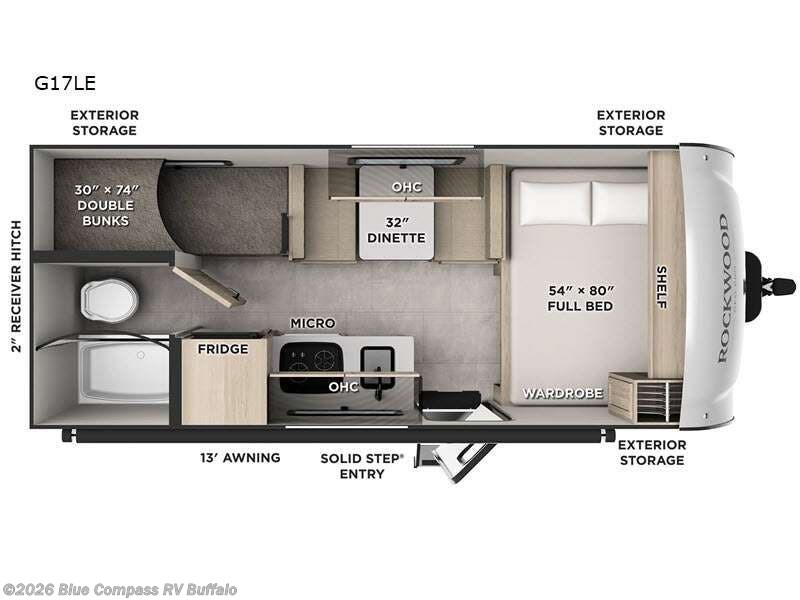 2026 Forest River Rockwood Geo Pro G17LE - New Travel Trailer For Sale by Blue Compass RV Buffalo in West Seneca, New York
