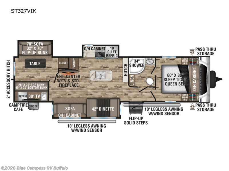 2022 Venture RV SportTrek ST327VIK - Used Travel Trailer For Sale by Blue Compass RV Buffalo in West Seneca, New York features Slideout