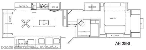 2016 Augusta RV Ambition AB-38RL - Used Fifth Wheel For Sale by Blue Compass RV Buffalo in West Seneca, New York features Slideout