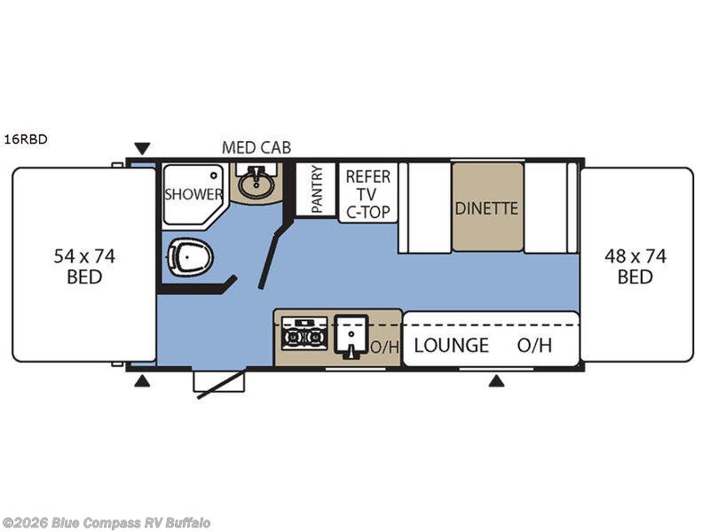 2018 Coachmen Clipper Ultra-Lite 16RBD - Used Travel Trailer For Sale by Blue Compass RV Buffalo in West Seneca, New York