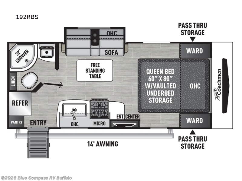 2025 Coachmen Freedom Express Ultra Lite 192RBS - Used Travel Trailer For Sale by Blue Compass RV Buffalo in West Seneca, New York features Slideout