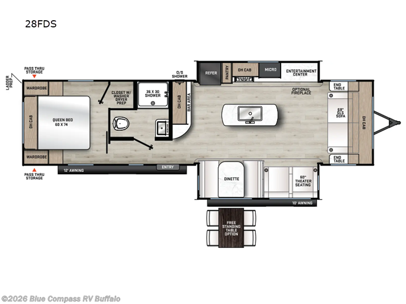 2024 Forest River Aurora 28FDS - Used Travel Trailer For Sale by Blue Compass RV Buffalo in West Seneca, New York features Slideout