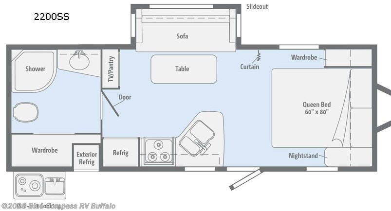 2018 Winnebago Minnie 2200 SS - Used Travel Trailer For Sale by Blue Compass RV Buffalo in West Seneca, New York features Slideout