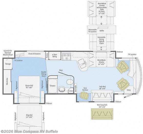 2012 Winnebago Journey 34y - Used Class A For Sale by Blue Compass RV Buffalo in West Seneca, New York features Slideout