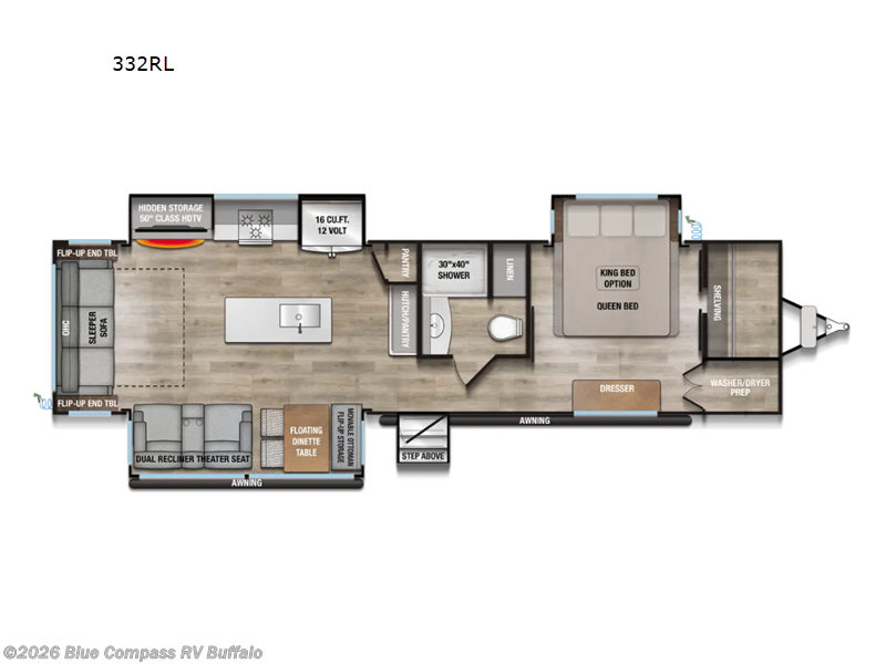 2027 Alliance RV Avenue 332RL - New Travel Trailer For Sale by Blue Compass RV Buffalo in West Seneca, New York features Slideout