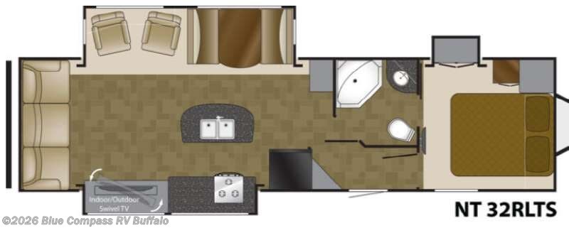 2016 Heartland North Trail 32RLTS - Used Travel Trailer For Sale by Blue Compass RV Buffalo in West Seneca, New York features Slideout