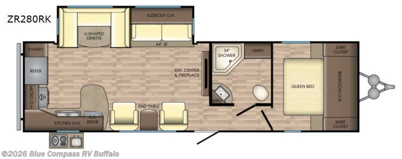 2018 CrossRoads Zinger ZR280RK - Used Travel Trailer For Sale by Blue Compass RV Buffalo in West Seneca, New York features Slideout