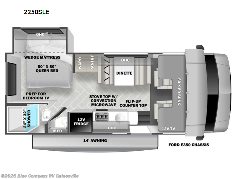 2025 Forest River Sunseeker LE 2250SLE Ford - New Class C For Sale by Blue Compass RV Gainesville in Alachua, Florida features Slideout