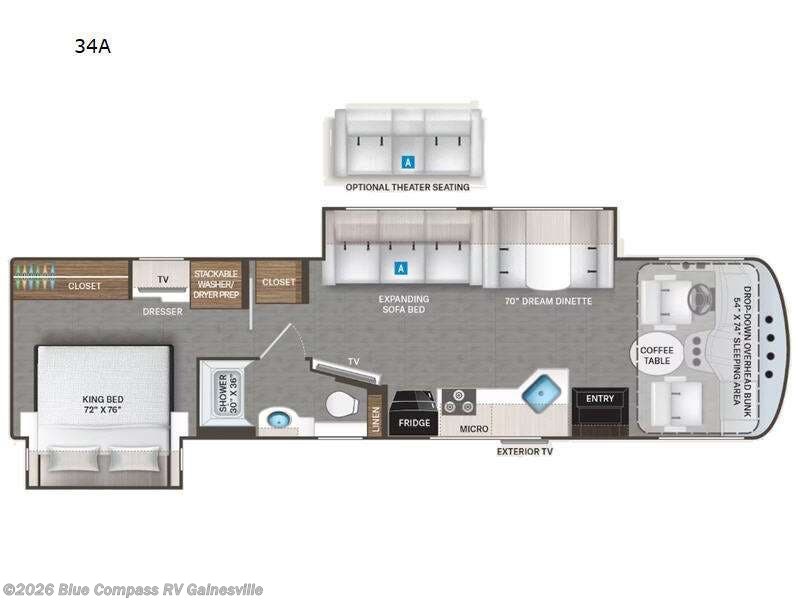 2023 Thor Motor Coach Windsport 34A - Used Class A For Sale by Blue Compass RV Gainesville in Alachua, Florida features Slideout