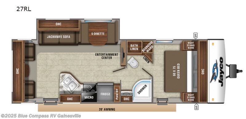 2019 Jayco Jay Feather 27RL - Used Travel Trailer For Sale by Blue Compass RV Gainesville in Alachua, Florida features Slideout