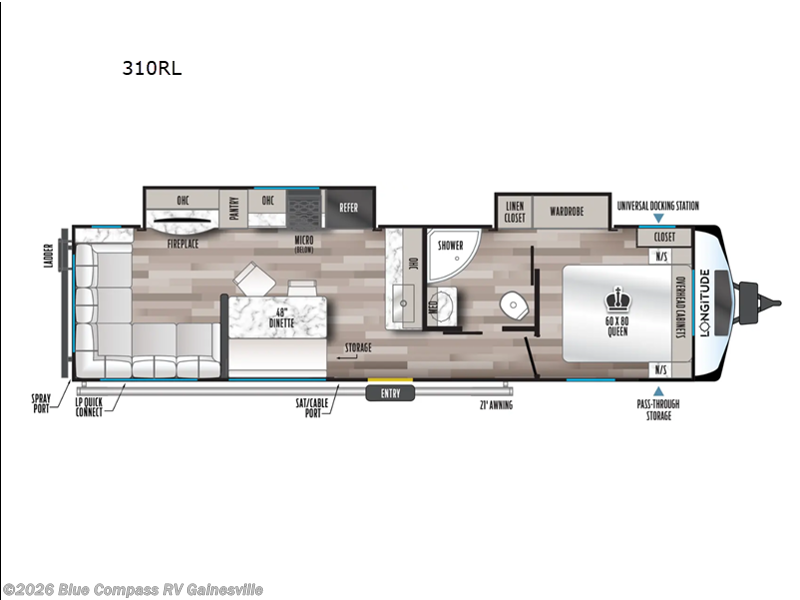 2026 East to West Longitude 310RL - New Travel Trailer For Sale by Blue Compass RV Gainesville in Alachua, Florida features Slideout