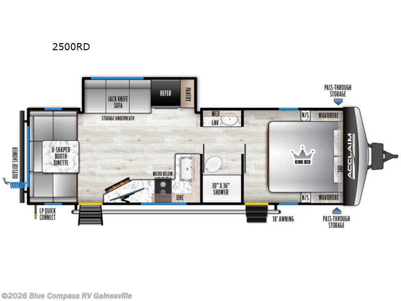 2026 East to West Acclaim 2500RD - New Travel Trailer For Sale by Blue Compass RV Gainesville in Alachua, Florida features Slideout