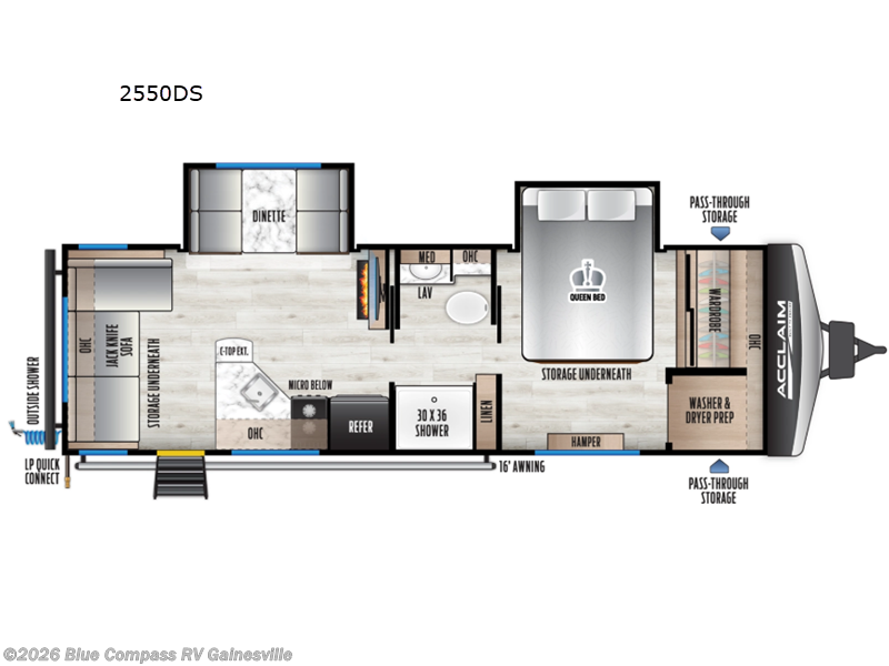 2026 East to West Acclaim 2550DS - New Travel Trailer For Sale by Blue Compass RV Gainesville in Alachua, Florida features Slideout