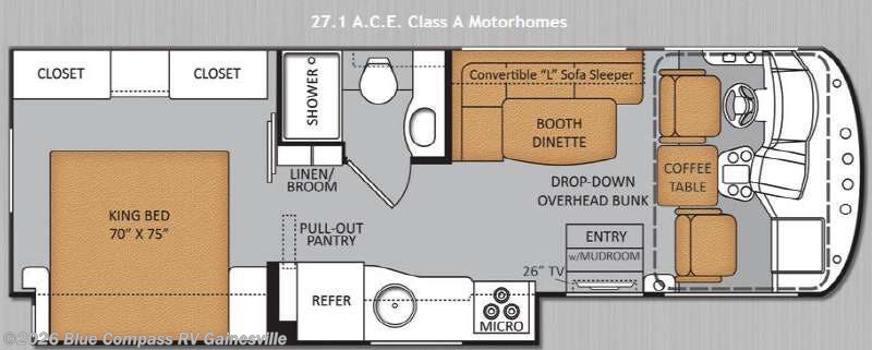2014 Thor Motor Coach ACE 27.1 - Used Class A For Sale by Blue Compass RV Gainesville in Alachua, Florida features Slideout