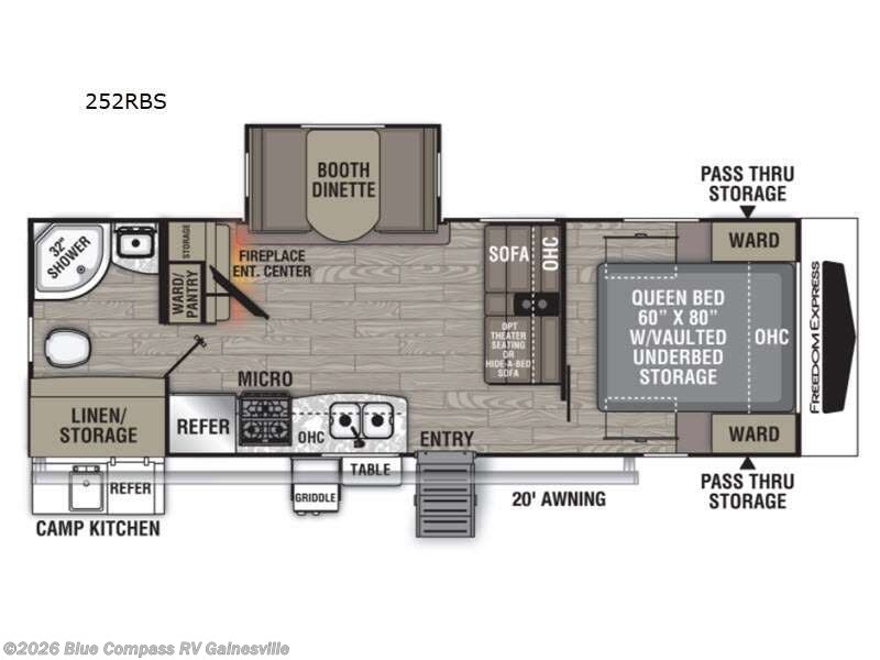 2021 Coachmen Freedom Express Ultra Lite 252RBS - Used Travel Trailer For Sale by Blue Compass RV Gainesville in Alachua, Florida features Slideout