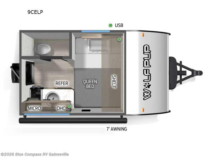 2026 Forest River Cherokee Wolf Pup 9CELP - New Travel Trailer For Sale by Blue Compass RV Gainesville in Alachua, Florida