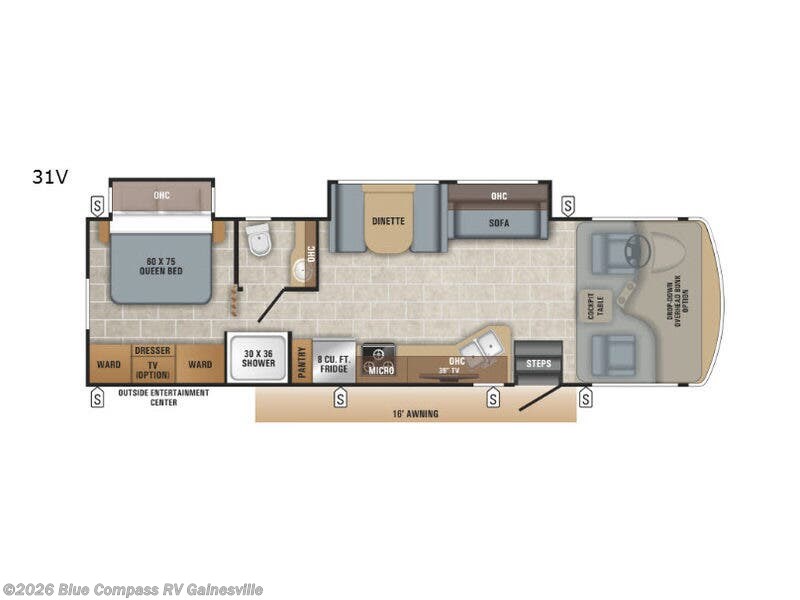 2019 Jayco Alante 31V - Used Class A For Sale by Blue Compass RV Gainesville in Alachua, Florida features Slideout