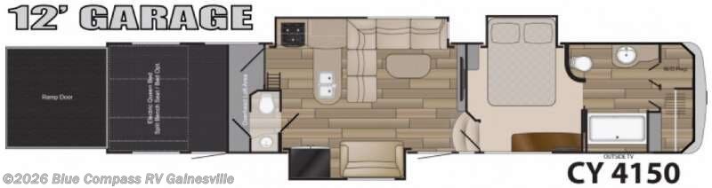 2016 Heartland Cyclone 4150 - Used Toy Hauler For Sale by Blue Compass RV Gainesville in Alachua, Florida features Slideout